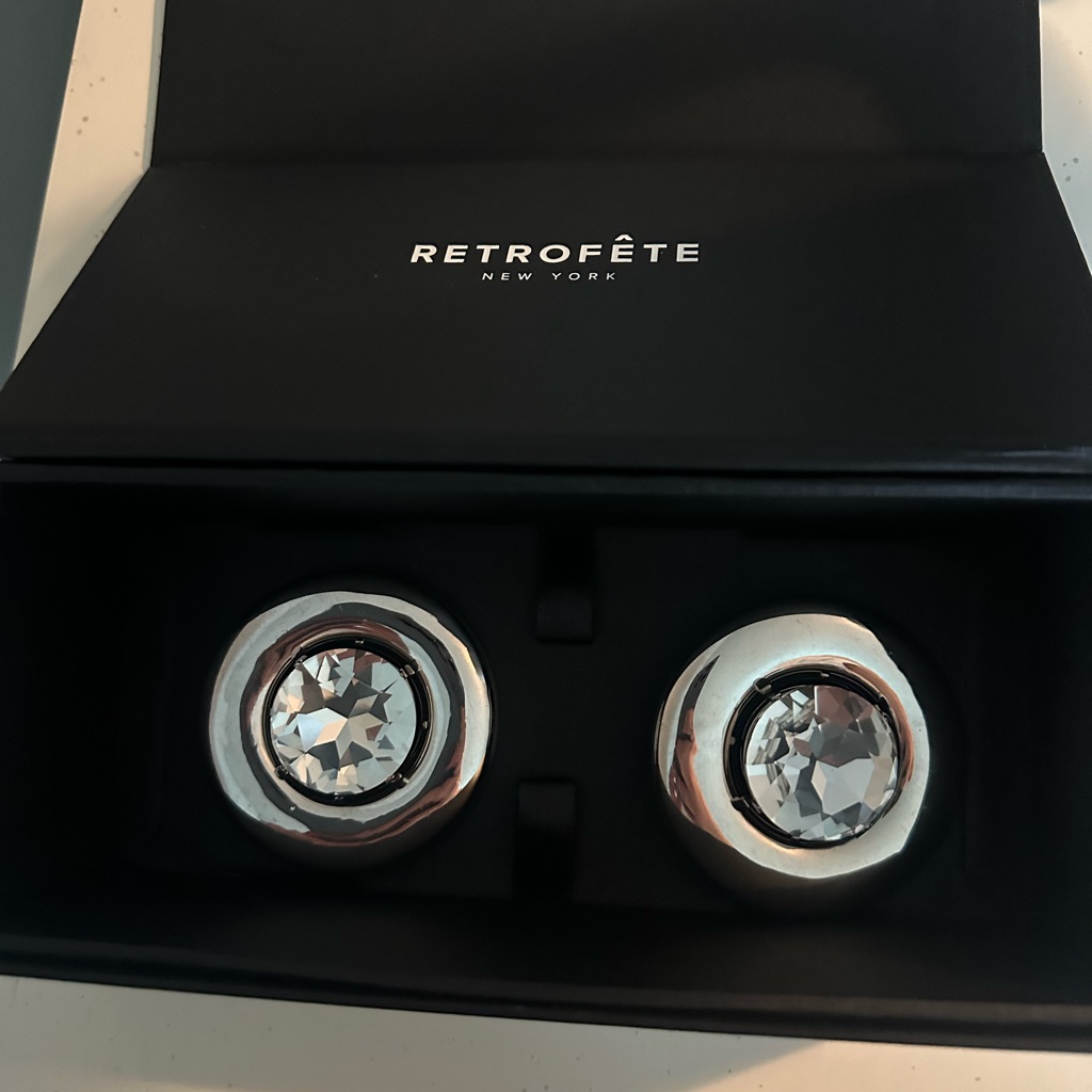 Retrofete Silver And Crystal Earrings